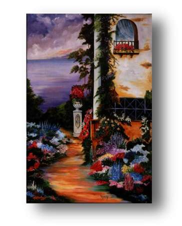 Garden Path, oil  painting & prints available